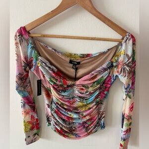 AFRM Women's Floral Ruched Top - Multicolor